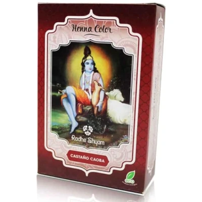 Afbeelding van Semi permanente kleurstof Henna Radhe Shyam Mahoniebruin (100 g)