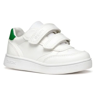 Afbeelding van Geox Eclyper Sneakers laag voor kinderen, Maat: 27, White green Kunststof/ textiel