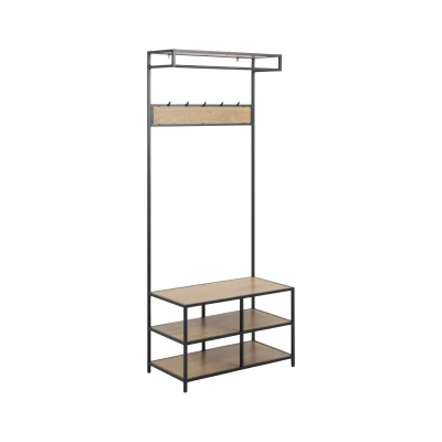 Afbeelding van Jonckheere Collectie Seaford kledingrek zwart/hout