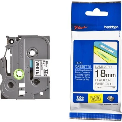 Afbeelding van Brother TZe 241 Tape Zwart op wit (18 mm)