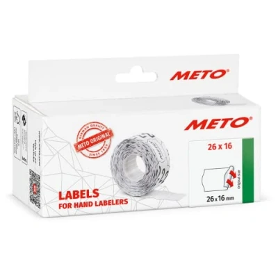 Afbeelding van METO Prijslabels 9506167 Permanent hechtend Breedte etiket: 26 mm Hoogte 16 Wit 1 stuk(s)