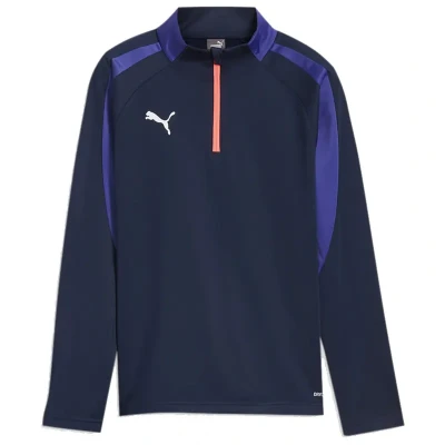 Afbeelding van Puma Individualliga 1/4 ZIP JR Unisex Longsleeve voor kinderen, Maat: 164, Club navy