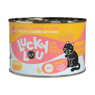 Afbeelding van LuckyLou Cat Life Stage Adult Blik 6x200g Gevogelte &amp; Lam