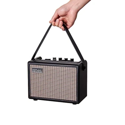 Afbeelding van Coolmusic 15G gitaarversterker, draagbare bluetooth 2 voudige geschikt voor elektrische gitaar en akoestische gitaar, inclusief knoppen