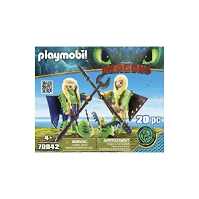 Afbeelding van PLAYMOBIL Dragons 70042 Schorrie en Morrie in vliegpak
