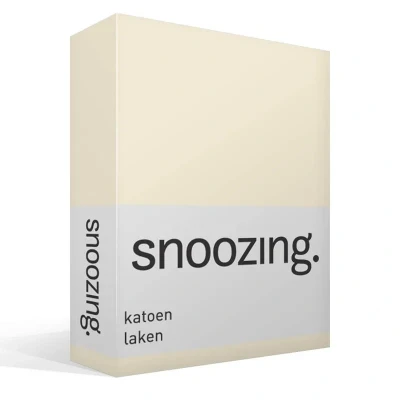 Afbeelding van Snoozing Laken Katoen Lits jumeaux 280x300 cm Ivoor