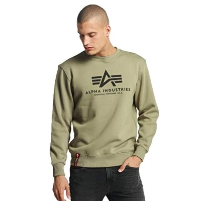 Image de Alpha Industries Basic Sweater olive 2XL