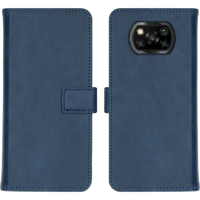 Afbeelding van iMoshion Hoesje Geschikt voor Xiaomi Poco X3 Pro / Met Pasjeshouder Luxe Bookcase Donkerblauw