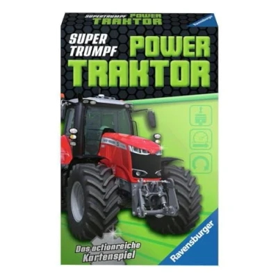 Afbeelding van Ravensburger Kaartspel, Supertrumpf Power Traktor 20689, kwartet en troefspel voor technische fans vanaf 7 jaar: het actievolle kaartspel