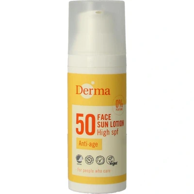 Afbeelding van Derma Eco Sun Zonnelotion Anti aging SPF50 50 ML Hyaluronzuur Hypoallergeen Gevoelige Huid