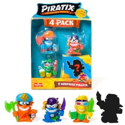 Afbeelding van Piratix Golden Treasure Series 4 delige accessoireset bestaande uit (1 verrassing) en accessoires