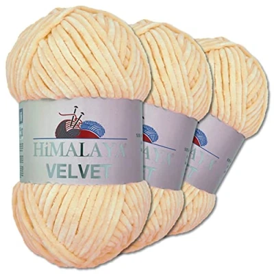 Afbeelding van Wohnkult Himalaya Velvet Dolfijnwol, 3 bollen 100 g, 40 kleuren om uit te kiezen, chenille breigaren, pluizige garen, glans, accessoire, kleding, dekens (90033)