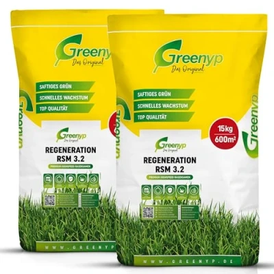 Afbeelding van Greenyp Turbo RSM 3.2 I Snel ontkiemende Graszaad voor de lente 20 kg 800 m² Ideaal tegen gaten als nieuw en na het zaaien 100% Zaden