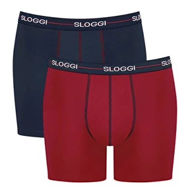 Afbeelding van Sloggi Men Start C2p Box Shorts voor heren (1 stuk), Blauw Donkere jumpsuit