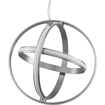 Afbeelding van Lindby Hanglampen 1licht staal, aluminium, siliconen nikkel Inclusief lichtbron