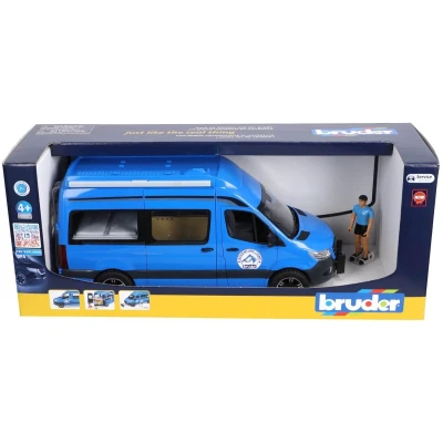 Afbeelding van Bruder 02684 MB Sprinter Camper met chauffeur en accessoire