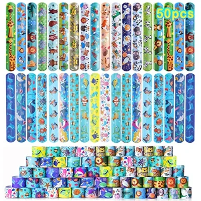 Afbeelding van Acuiwer slap armband, 24/30/50 stuks, dieren, dinosaurussen, eenhoorn, zeemeermin, sterrenbeeld, Hawaii/Halloween, banden voor kinderen, party, favorieten, meisjes, jongens,