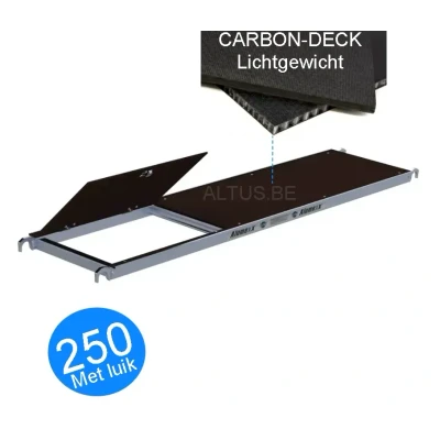 Afbeelding van Alumexx Carbon Deck Steigerplatform Met Luik 250 centimeter