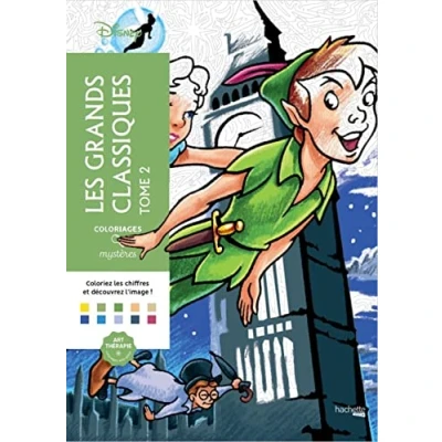 Afbeelding van Disney Les Grands Classiques 2 Kleuren op nummer Kleurboek voor volwassenen