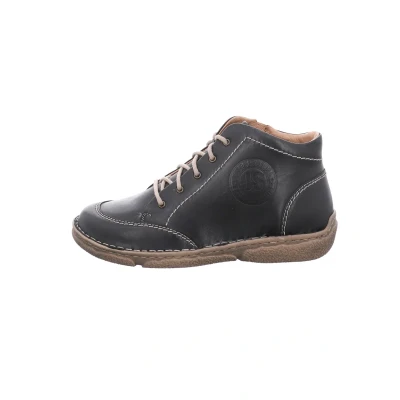 Afbeelding van Josef Seibel Veterboots schwarzkombi, Dames, Maat: 40, Schwarz kombi Leer