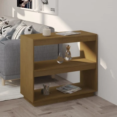 Afbeelding van Boekenkast 80x35x71 cm massief grenenhout honingbruin