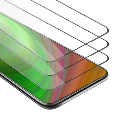 Afbeelding van Cadorabo 3x Screenprotector geschikt voor Vivo NEX 2 Volledig scherm pantserfolie Beschermfolie in TRANSPARANT met ZWART Getemperd (Tempered) Display beschermend glas 9H hardheid 3D Touch