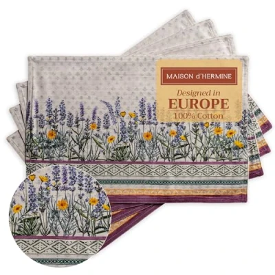 Afbeelding van 100% katoen, set met 4 placemats voor de eettafel, keuken, bruiloft, dagelijks gebruik, dinerfeesten, lente/zomer (33 cm x 48 cm)