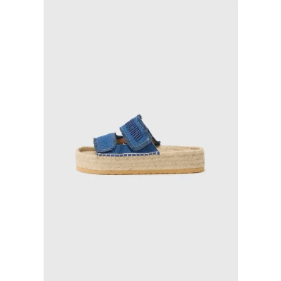 Afbeelding van LOVE Moschino ROPE Muiltjes, Dames, Maat: 38, Light blue Katoen