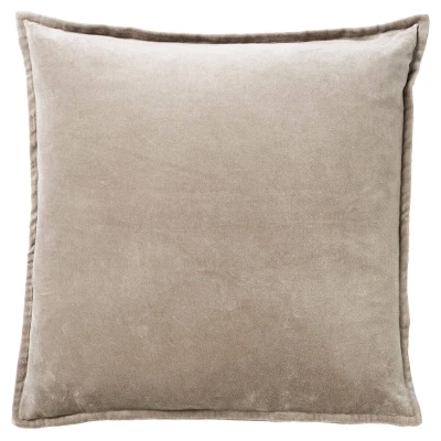 Afbeelding van Dutch Decor CAITH Kussenhoes 50x50 cm 100% katoen velvet lekker zacht Driftwood taupe