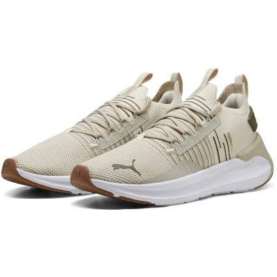 Afbeelding van PUMA Softride Symmetry Fuzion LS 311482 01 Sportschoenen, uniseks, beige, Desert Dust Alpine Snow Olive, 44.5 EU