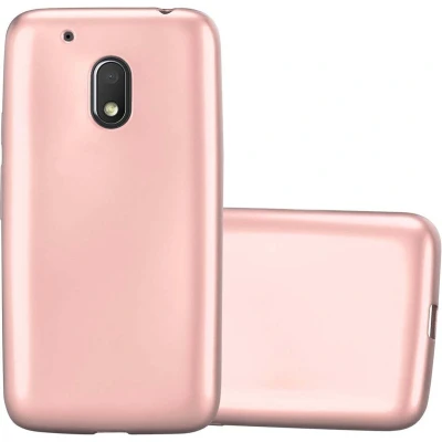 Afbeelding van Cadorabo Hoesje geschikt voor Motorola MOTO G4 PLAY in METALLIC ROSE GOUD Beschermhoes gemaakt van flexibel TPU silicone Case Cover
