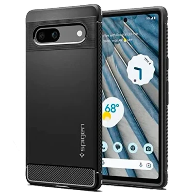 Image de Spigen Rugged Armor TPU Back Cover Noir Google Pixel 7A