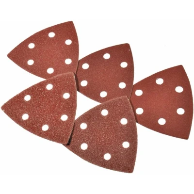 Afbeelding van *** Schuurschijven Driehoek 93 x mm Korrel 80/120/150/220 12 delig assortiment Schuren Klussen van Heble®