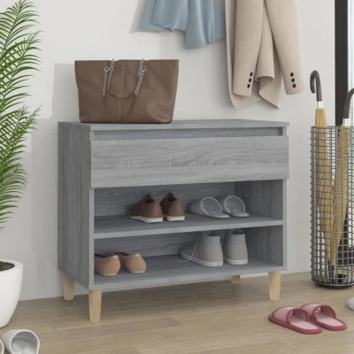 Afbeelding van Schoenenkast 70x36x60 cm bewerkt hout sonoma grijs