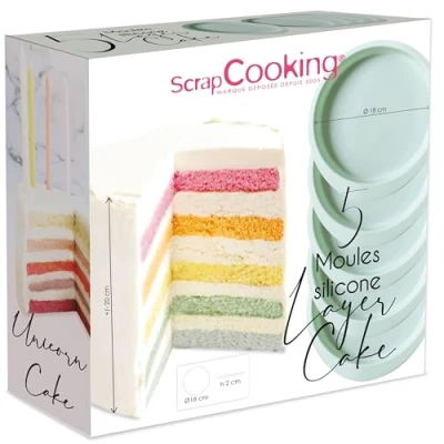 Image de SCRAP COOKING 5 Moules Silicone Layer Cake 2065