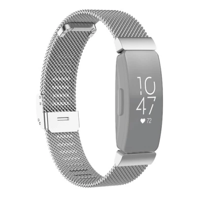 Afbeelding van Fitbit Inspire Milanese bandje met gesp Maat: Small Zilver