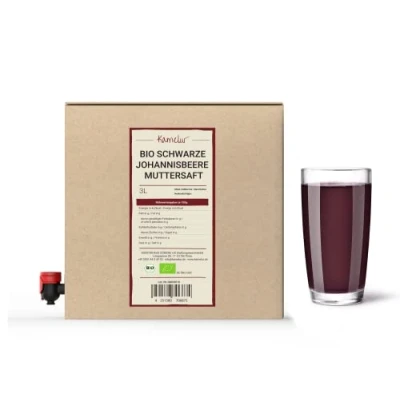Afbeelding van 3 liter biologisch bessensap 100% direct bessensap, zonder additieven in praktische sapdoos