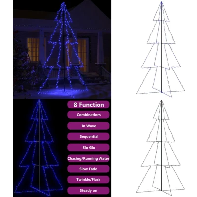 Afbeelding van Kegelkerstboom 360 LED&#039;s binnen en buiten 143x250 cm