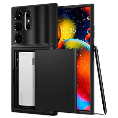Afbeelding van Spigen Slim Armor CS Hoesje Geschikt voor Samsung Galaxy S23 Ultra Back Cover Zwart