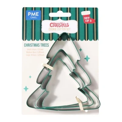 Afbeelding van PME Koekjes Uitstekers Kerstbomen Set/3