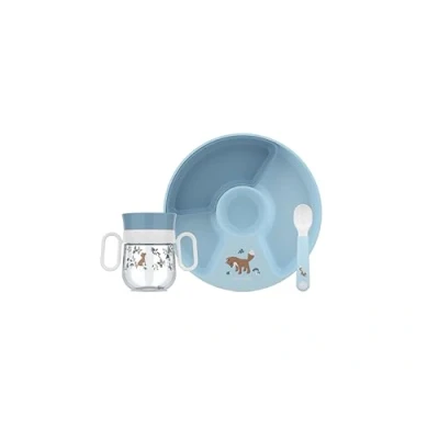 Afbeelding van Mepal Mio babyservies set Little Dutch 3 delig Kraamcadeau Kinderservies Forest Friends
