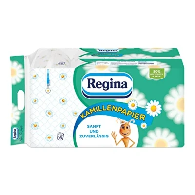Afbeelding van Regina 16 rollen 3 laags toiletpapier, zacht en delicaat met kamillegeur FSC gecertificeerd papier