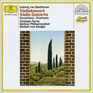 Afbeelding van Beethoven: Violin Concerto, Overtures / Karajan