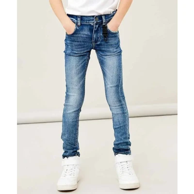 Afbeelding van Name it Straight leg jeans voor kinderen, Maat: 134, Medium blue denim