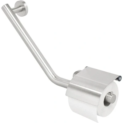 Afbeelding van Tiger Boston Comfort &amp; Safety Wandbeugel met wc rolhouder Links RVS geborsteld