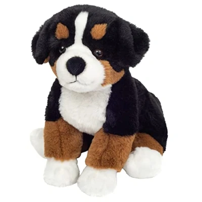 Afbeelding van Teddy Hermann 91979 Knuffel Berner Sennenhond zittend 26 cm Green Friends duurzaam pluche dier van gerecyclede materialen