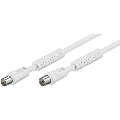 Afbeelding van Goobay Antenne Aansluitkabel [1X Antennestekker 75 ? 1X Antennebus ?] 2.50 M 85 Db Met Ferrietkern Wit