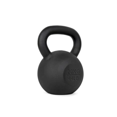 Afbeelding van VirtuFit Kettlebell Pro Kettle Bell Gietijzer 20 kg Zwart Sport Gewicht Ergonomische &amp; Brede Handgreep Geschikt voor CrossFit Fitness Conditietraining