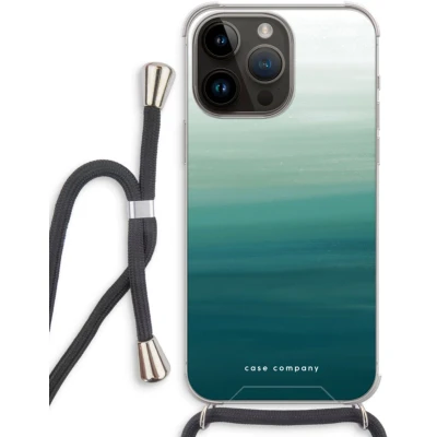 Afbeelding van Case Company® hoesje met Koord geschikt voor iPhone 14 Pro Max Ocean Telefoonhoesje Zwart Extra Bescherming aan alle Kanten en Over de Schermrand