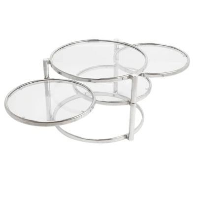 Afbeelding van Leitmotiv Bijzettafel Tripple Swivel Chroom